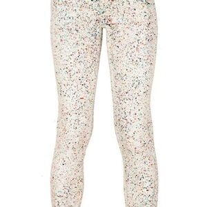 MOTHER “The Vamp” Splatter Jeans Speckled Cream Women's Pants | Size 25